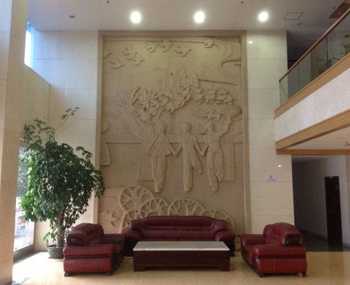 清新县政府大厅浮雕案例